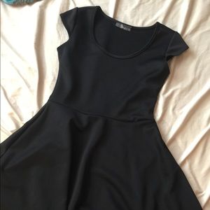 Black semi formal mini dress